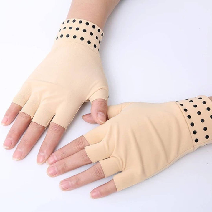 ThermaFlex Fingerless Arthritis Gloves | Magnetic Compression Gloves for Arthritis Pain Relief - Improved Circulation - Reduced Swelling Bowlift