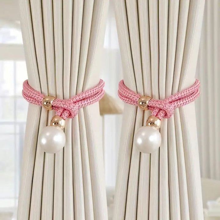 BowLift | Lustrous Pearl Curtain Tie Back | 2 Pcs Set
