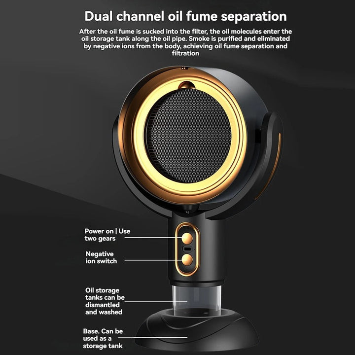 BowLift | SmokeAway Venti – Portable Air Purifier Fan with Ion Technology and USB Charger