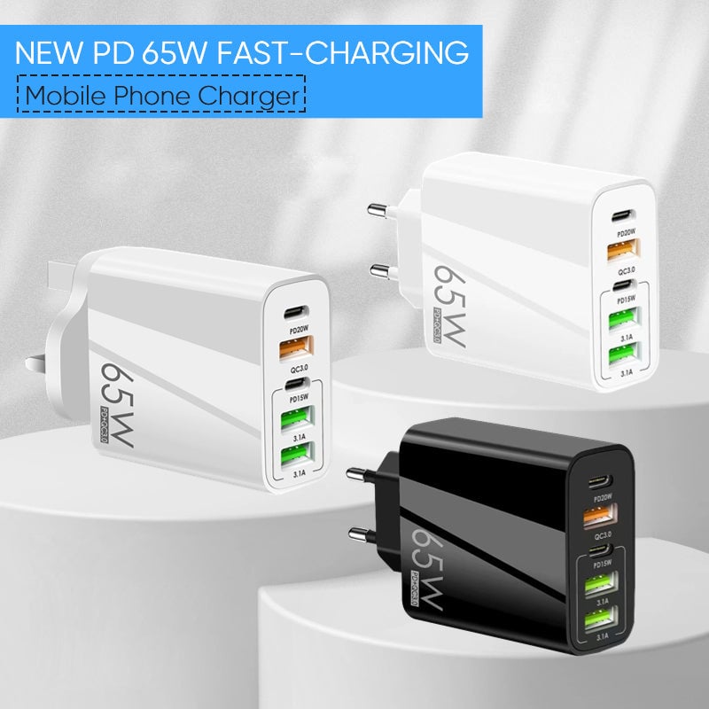 BowLift | Multi Port Adaptor 65W Fast Charger - US Standard