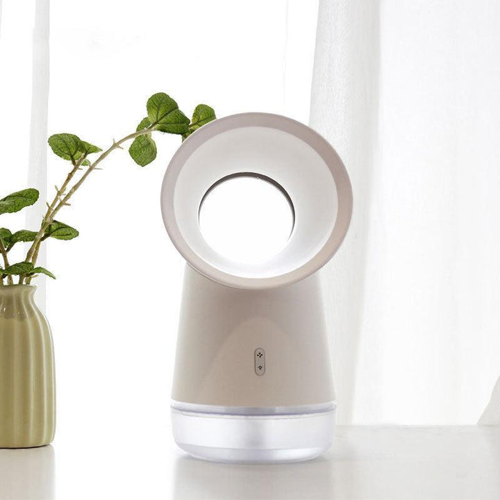 Bladeless USB Humidifier Fan with LED Night Light | Bowlift