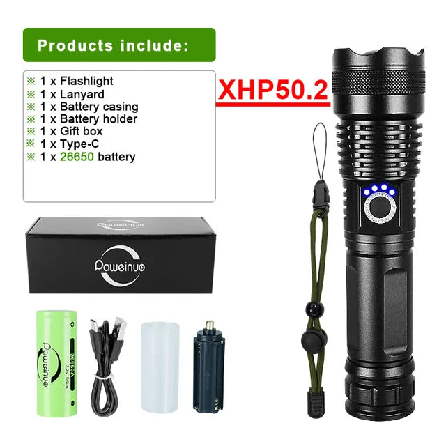 Rechargeable LED Flashlight for Adventure Bowlift