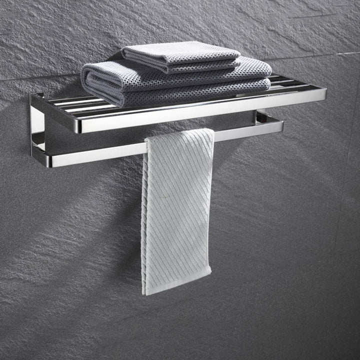 BowLift | 5-piece modern bathroom accessories as single item or in set Polished chrome bathroom set
