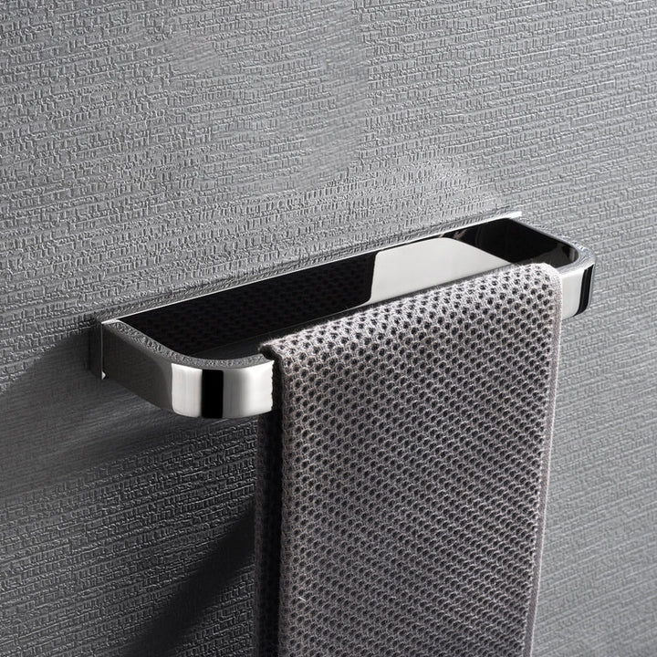 BowLift | 5-piece modern bathroom accessories as single item or in set Polished chrome bathroom set