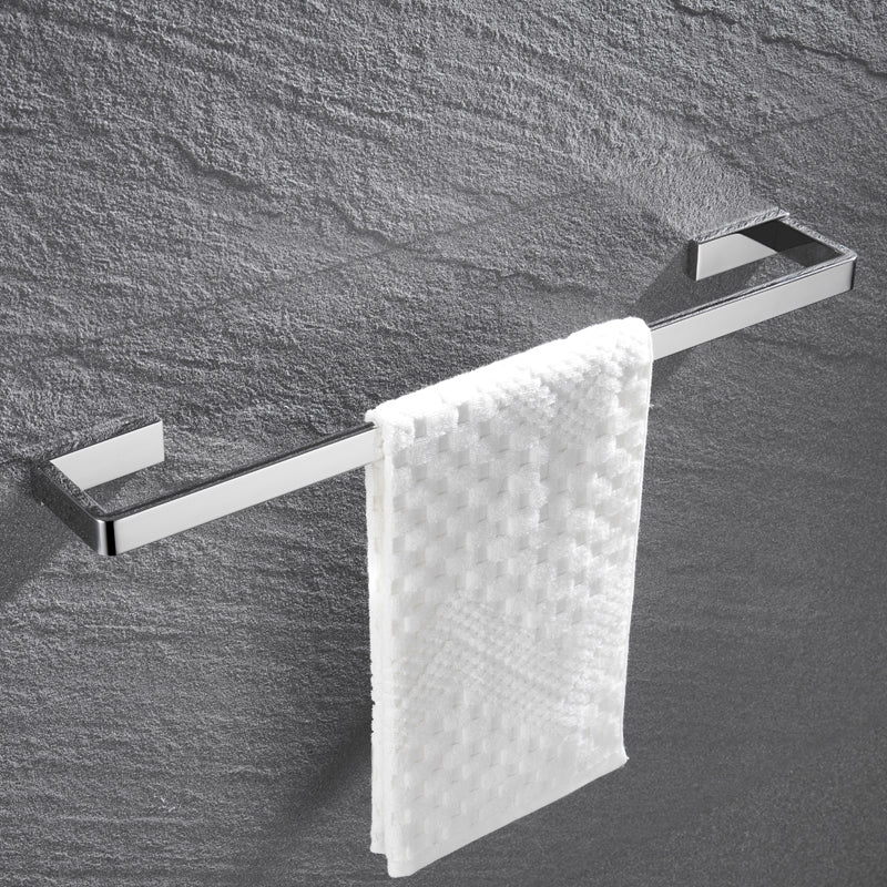 BowLift | 5-piece modern bathroom accessories as single item or in set Polished chrome bathroom set