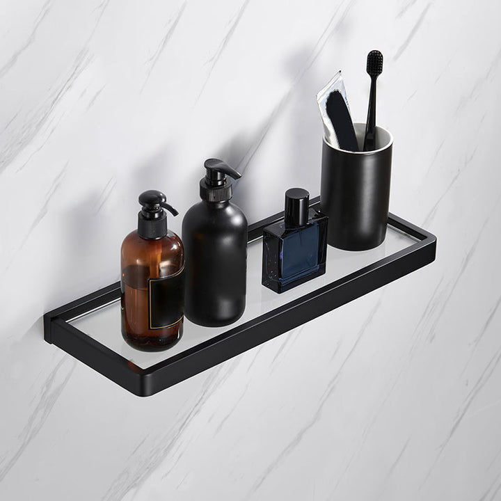 BowLift | Matt Black 5-piece modern bathroom accessory as a single item or as a set with towel bar