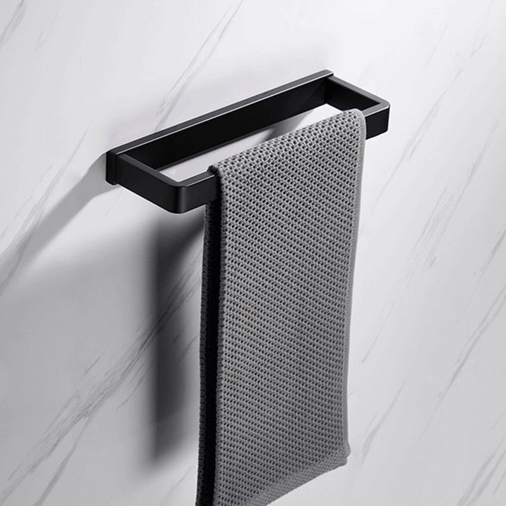 BowLift | Matt Black 5-piece modern bathroom accessory as a single item or as a set with towel bar
