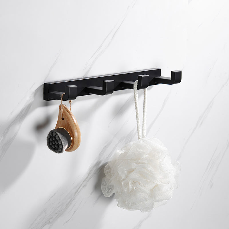 BowLift | Matt Black 5-piece modern bathroom accessory as a single item or as a set with towel bar