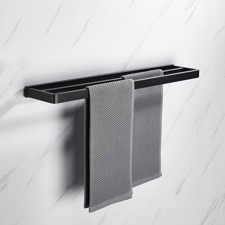 BowLift | Matt Black 5-piece modern bathroom accessory as a single item or as a set with towel bar