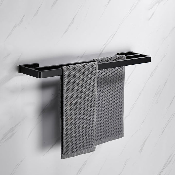 BowLift | Matt Black 5-piece modern bathroom accessory as a single item or as a set with towel bar
