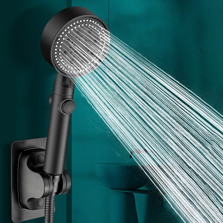 BowLift | Round Handheld Showerhead Modern Plastic Head with Self-Cleaning
