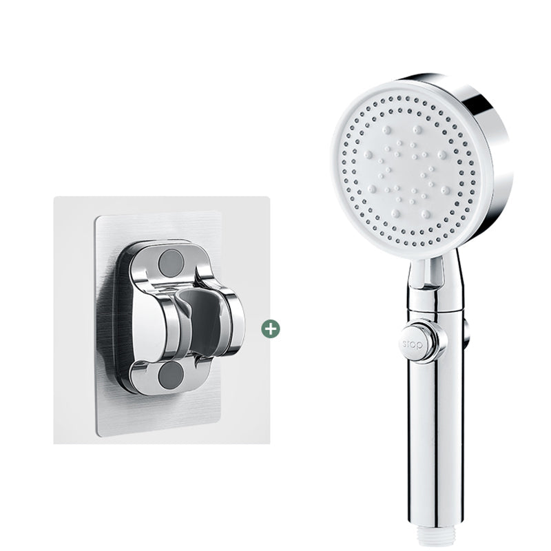 BowLift | Round Handheld Showerhead Modern Plastic Head with Self-Cleaning