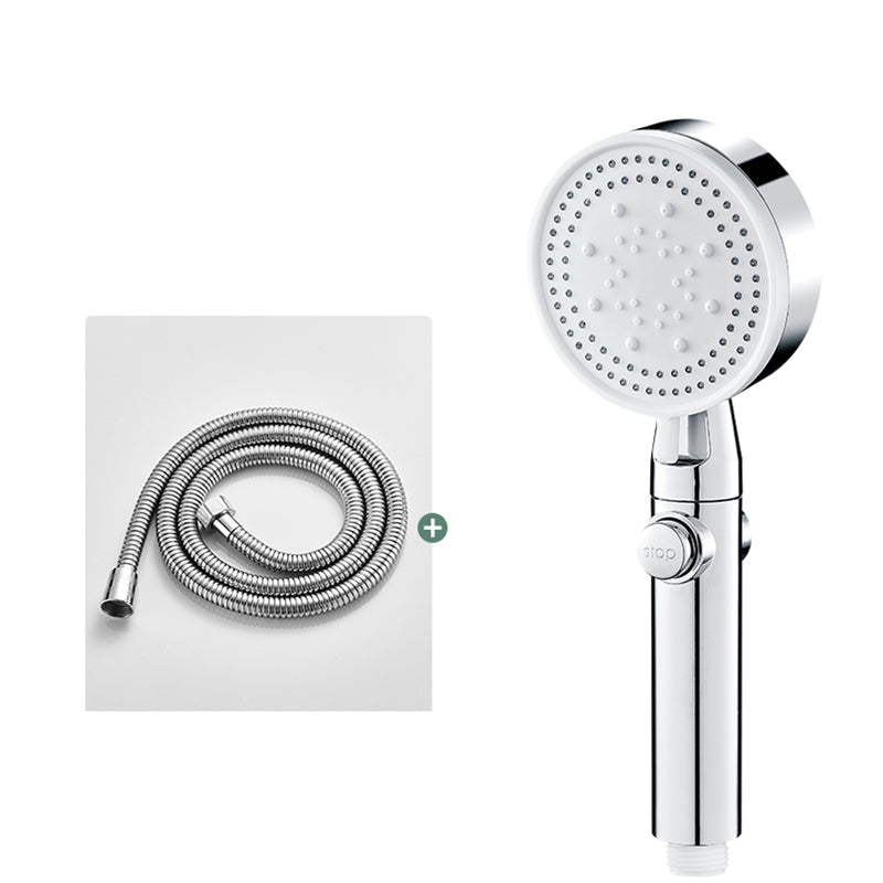 BowLift | Round Handheld Showerhead Modern Plastic Head with Self-Cleaning