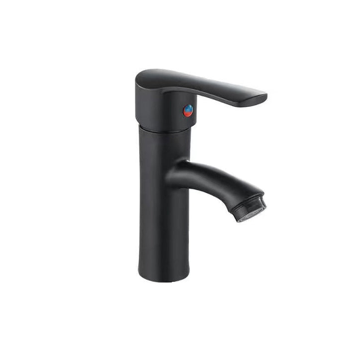 BowLift | Contemporary Faucet Brass Black Bathroom Lever Handle Single Hole Sink Faucet