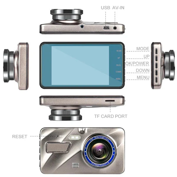 BowLift |  Front And Rear Dash Cam Dashboard Camera For Car With Night Vision