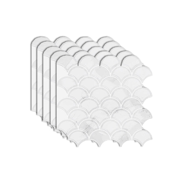 BowLift | Fish scale Peel & Stick field tile square plastic Peel & Stick mosaic tile