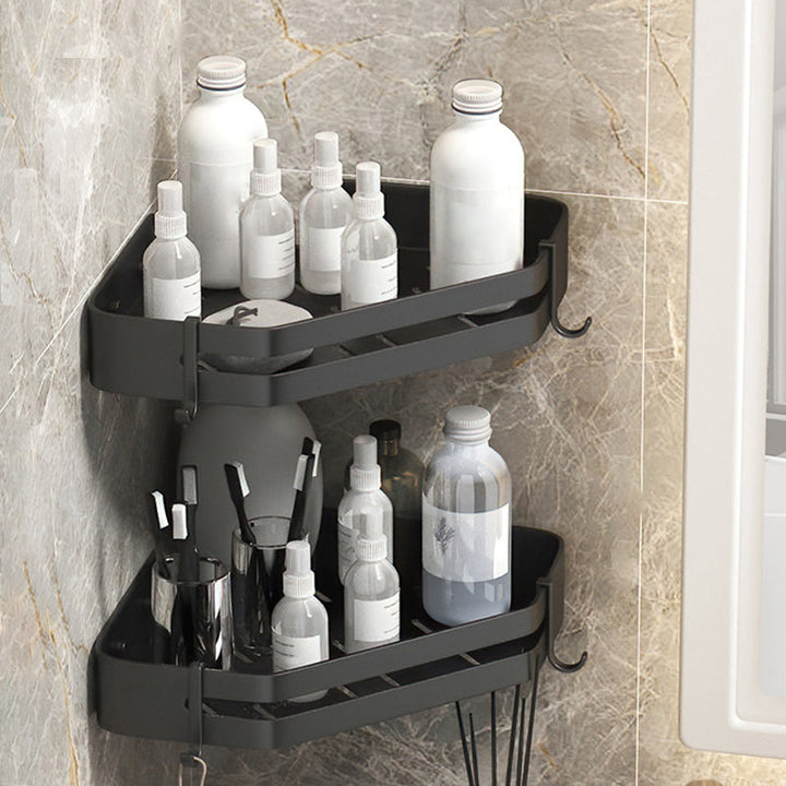 BowLift | Modern 2/3-piece Bathroom Set Stainless Steel Triangle Bath Shelf made of Aluminum