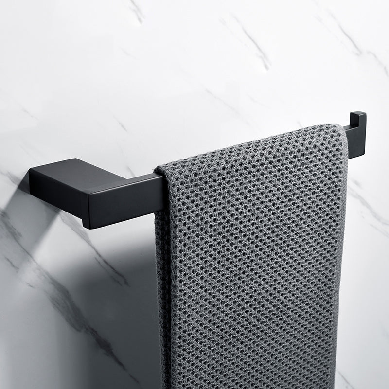 BowLift | 5-piece Modernism Bathroom Accessory Set in Matte Black Stainless Steel