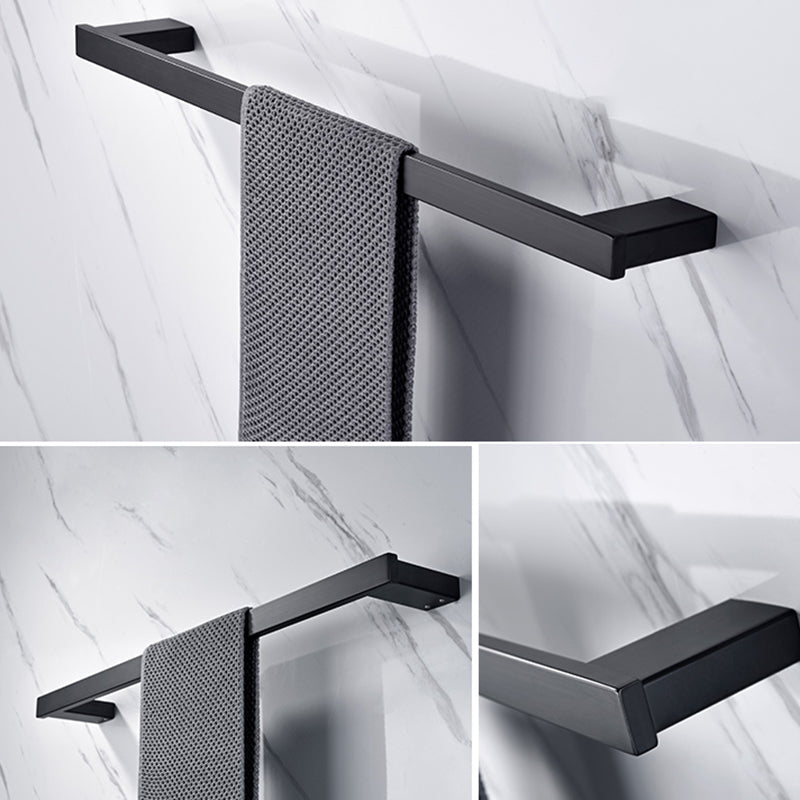 BowLift | 5-piece Modernism Bathroom Accessory Set in Matte Black Stainless Steel