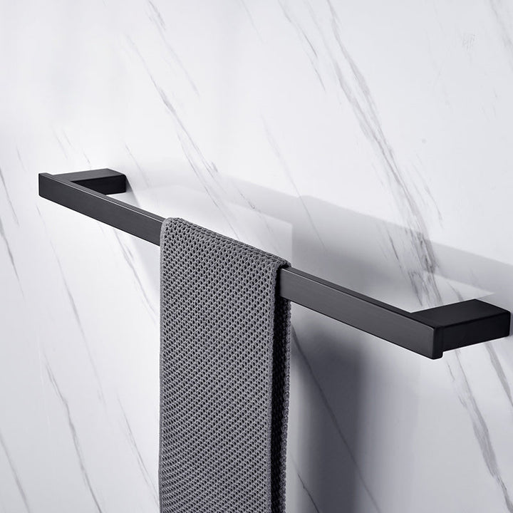 BowLift | 5-piece Modernism Bathroom Accessory Set in Matte Black Stainless Steel