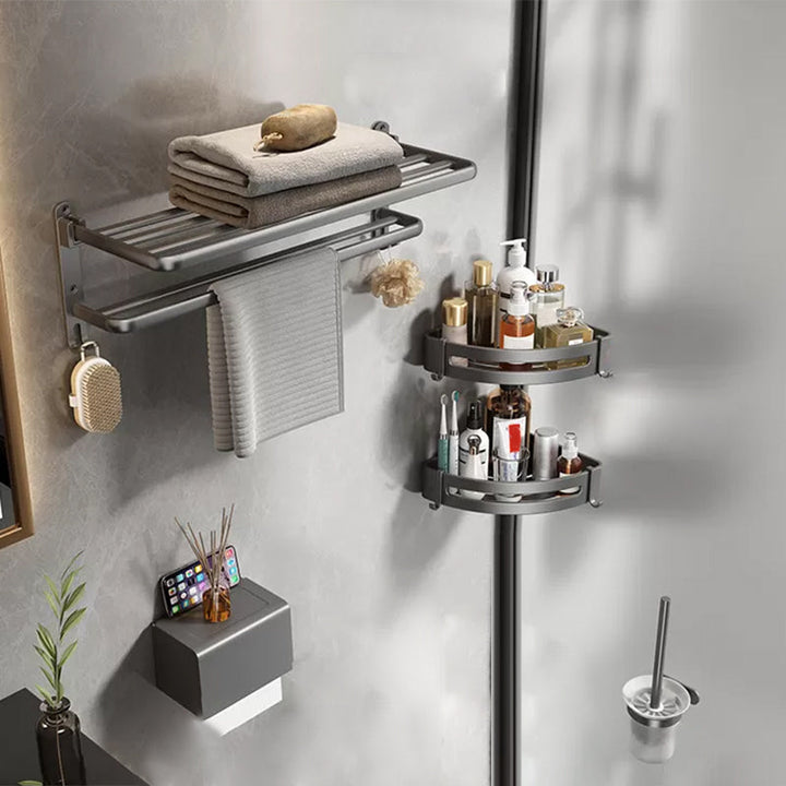 BowLift | Modern Bathroom Accessory Hardware Set Gray Bathroom Accessories