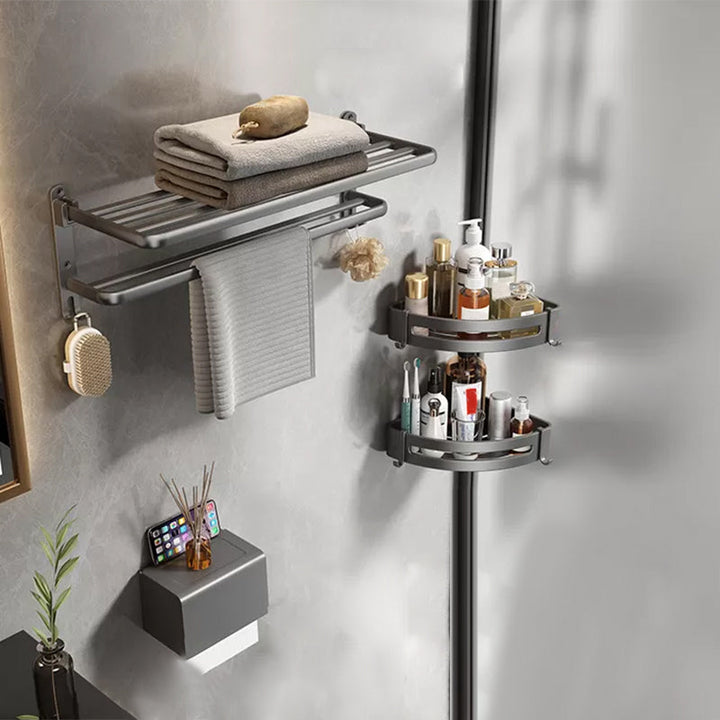 BowLift | Modern Bathroom Accessory Hardware Set Gray Bathroom Accessories