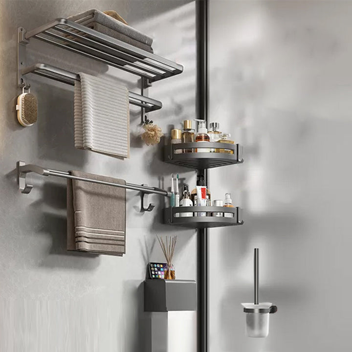 BowLift | Modern Bathroom Accessory Hardware Set Gray Bathroom Accessories