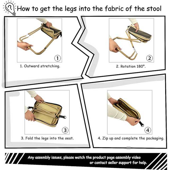 BowLift | Foldable Backpack Stool