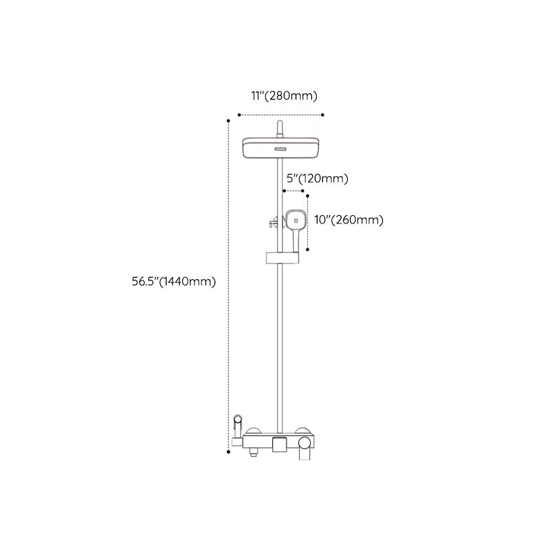 BowLift | Modern shower accessories push-button shower head wall-mounted shower combination