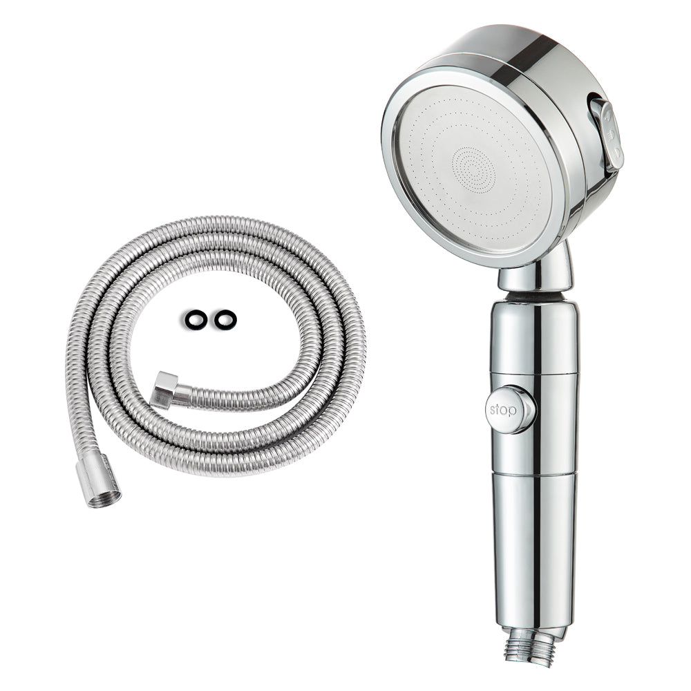 BowLift | Contemporary 3 Jet Shower Head Adjustable Spray Pattern Rotatable Handheld Shower