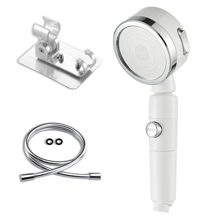 BowLift | Contemporary 3 Jet Shower Head Adjustable Spray Pattern Rotatable Handheld Shower