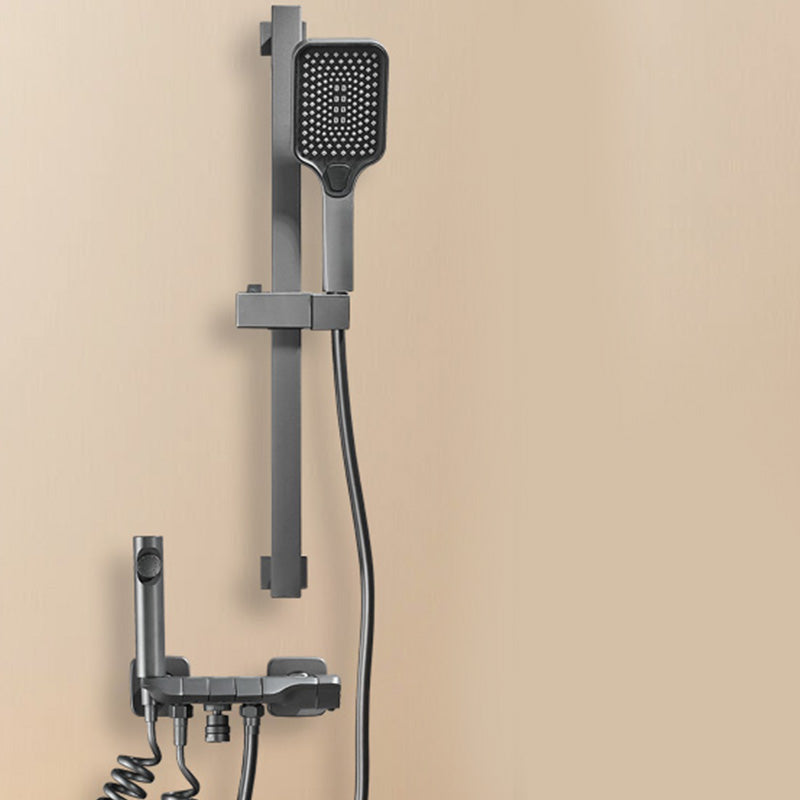 BowLift | Wall-mounted shower system Gray Adjustable spray pattern Lever handle Shower hose Shower set