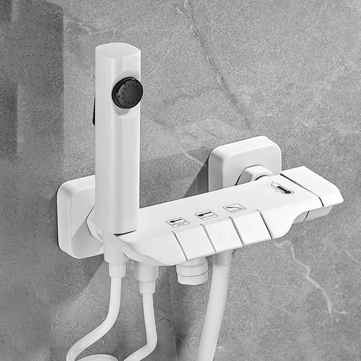 BowLift | Wall-mounted shower system Gray Adjustable spray pattern Lever handle Shower hose Shower set