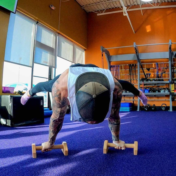Calisthenics PowerBars – Stevige Houten Push-Up Steunen Bowlift