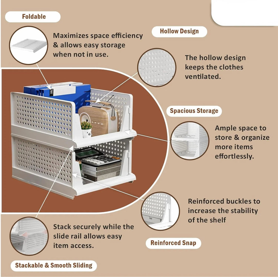 Stackable Wardrobe Storage Organizer For Cloth Storage