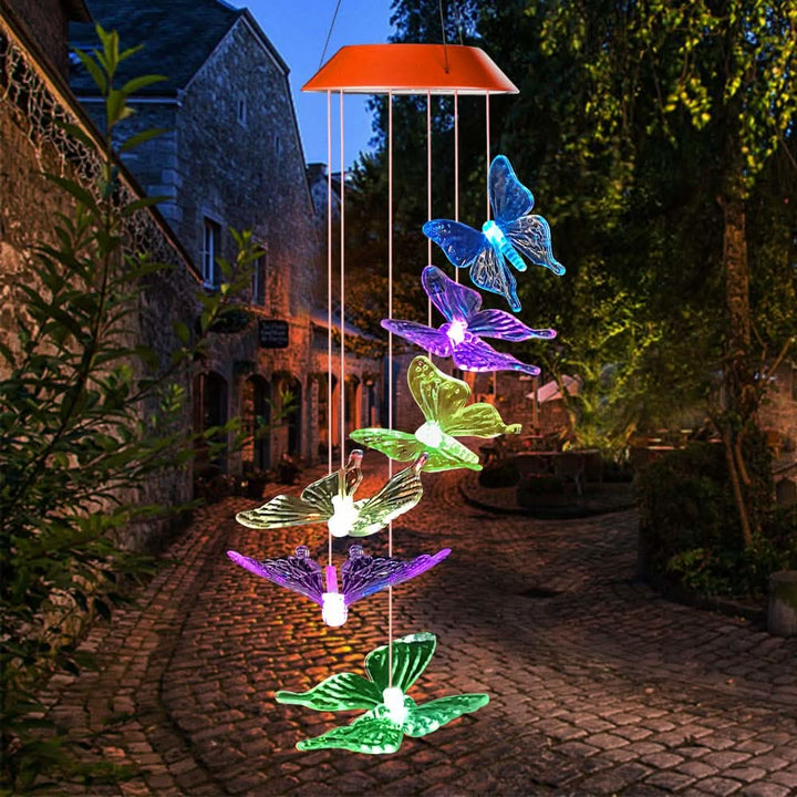 Solar Butterfly Garden Lights with 7-Color LEDs for Outdoor Paths and Patios