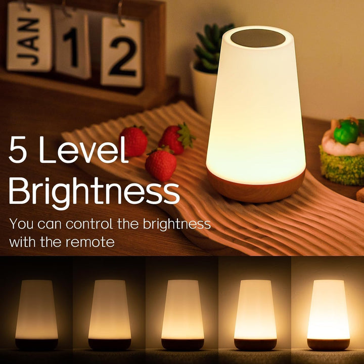 BowLift | Night Light, LED Touch Bedside Table Lamp, 13 RGB Colours Changing