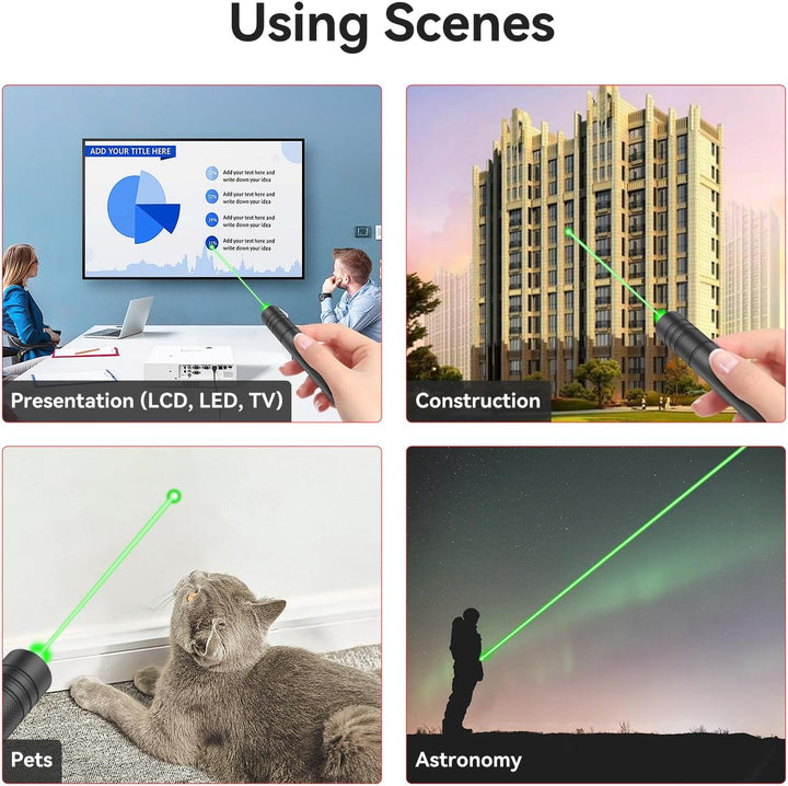 BowLift | Laser Pointer Rechargeable Green Outdoor Metal Torch