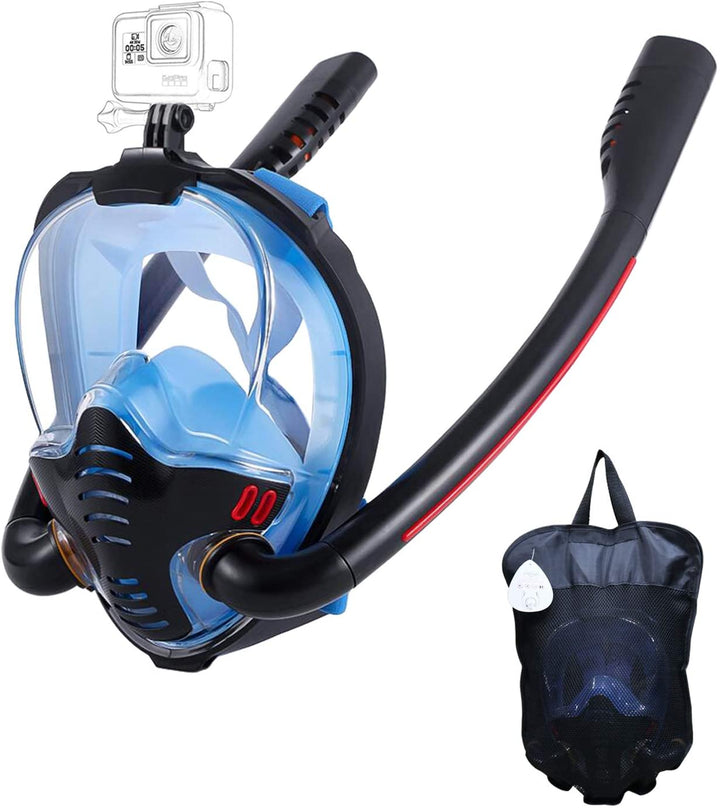 BowLift | Snorkel mask with anti-fog cloths, 180-degree panoramic view HD