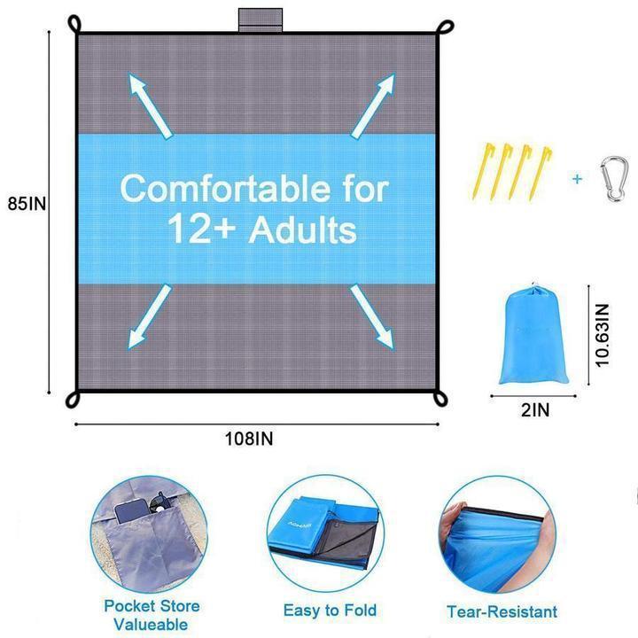 Sandproof Lightweight Beach Blanket Bowlift