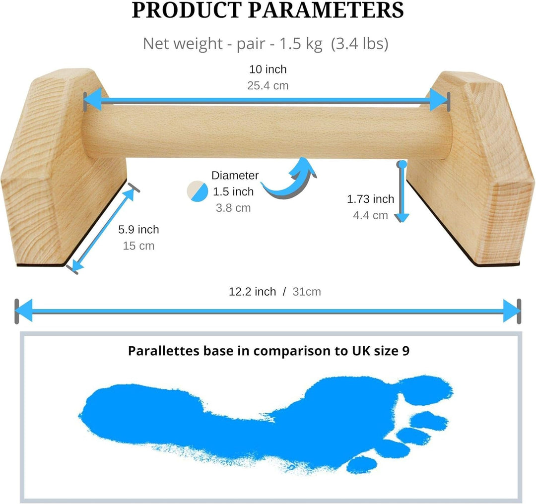 Calisthenics PowerBars – Stevige Houten Push-Up Steunen Bowlift