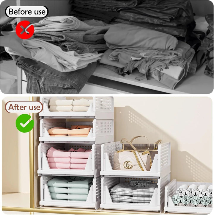 Stackable Wardrobe Storage Organizer For Cloth Storage