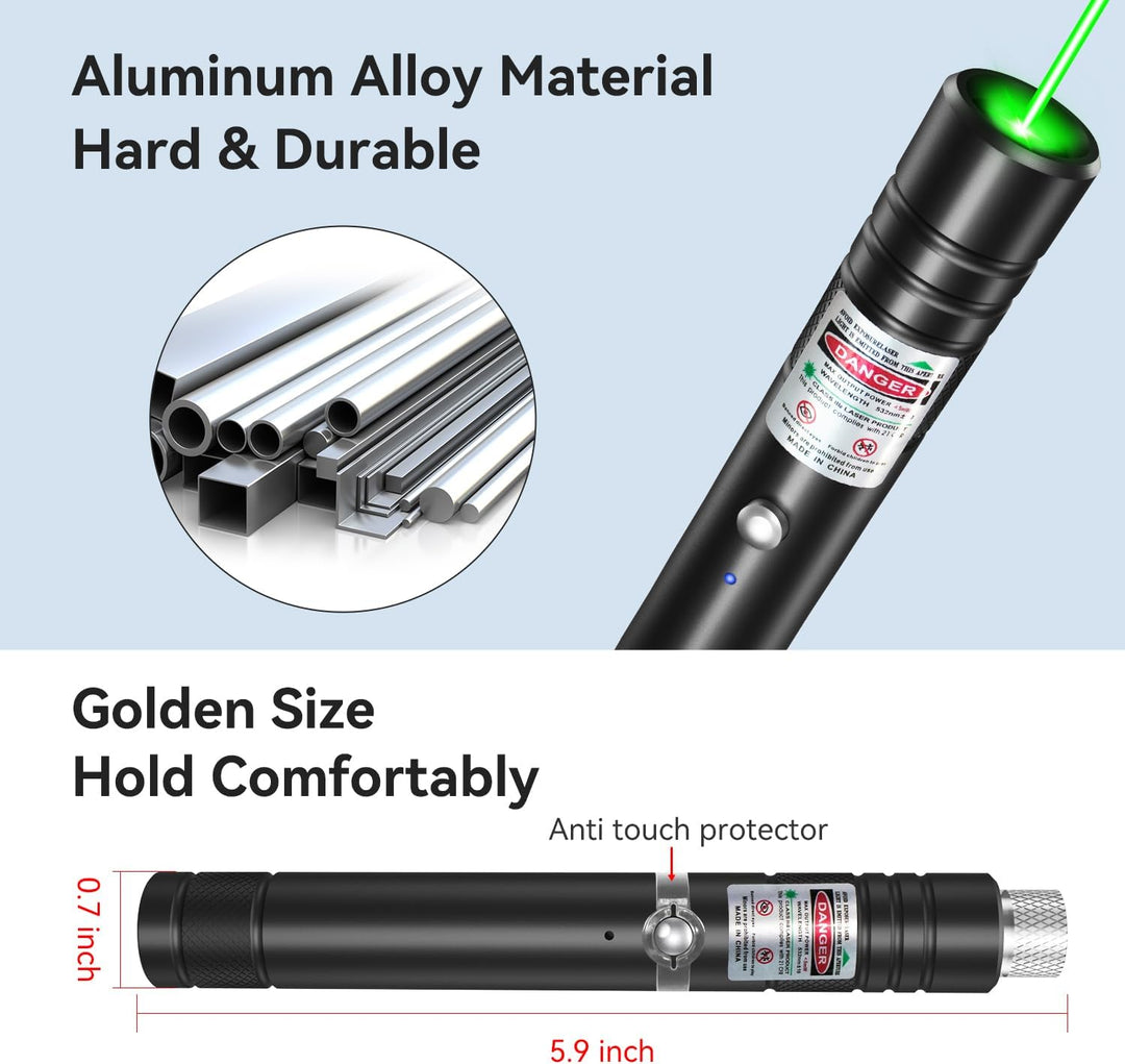 BowLift | Laser Pointer Rechargeable Green Outdoor Metal Torch
