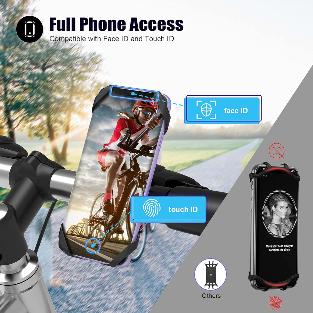 Bicycle phone holder 360° rotatable removable | Bowlift