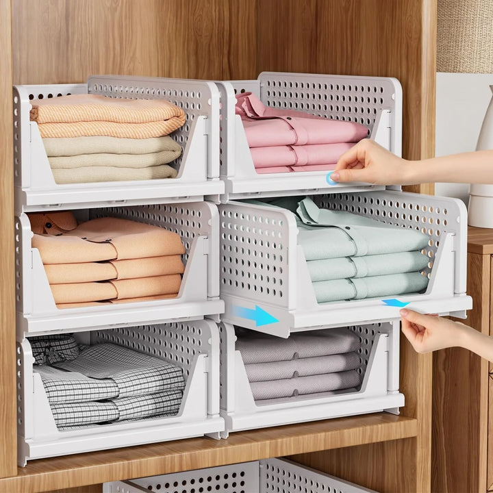 Stackable Wardrobe Storage Organizer For Cloth Storage