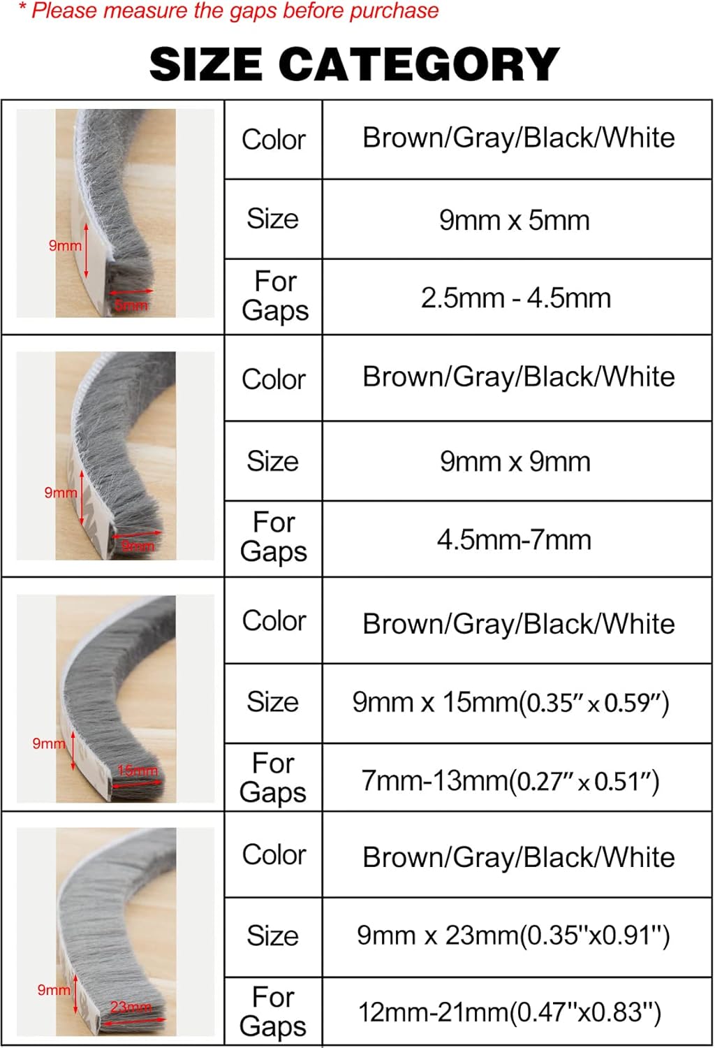 BowLift | Brush seal, door seal, self-adhesive door seal