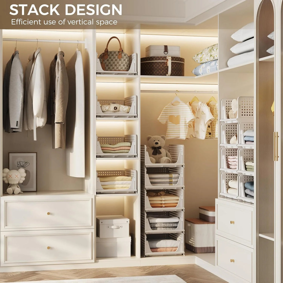 Stackable Wardrobe Storage Organizer For Cloth Storage