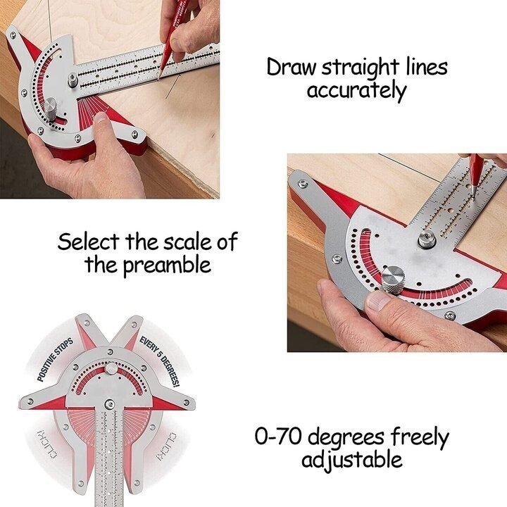 BowLift | Ultra Precision Marking Ruler Square T Type Woodworking Scriber Measuring Tool