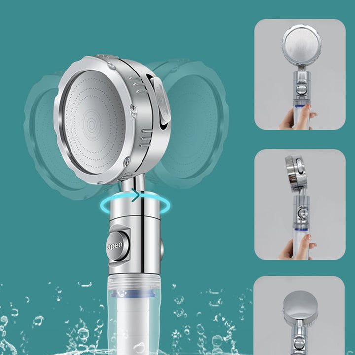 BowLift | Bathroom Shower Head Brass Round Filter Shower Head with Hose