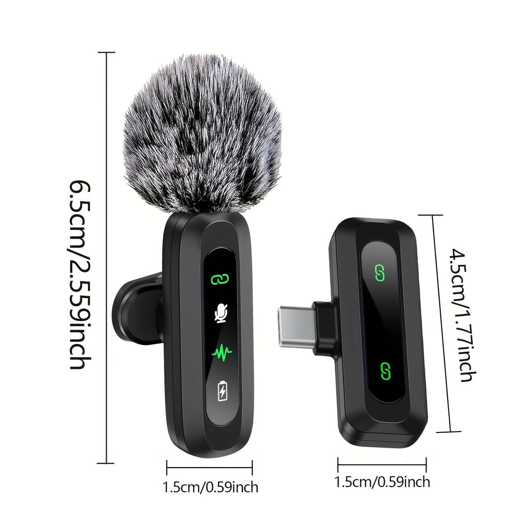 BowLift | Wireless Lavalier Microphone with USB-C Connection for Smartphones and Tablets – Compact Design, Ideal for Podcasts and Vlogs